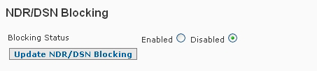 Anti-Spam Firewall Advanced Settings NDR Blocking