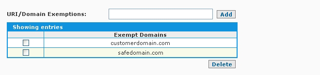 Anti-Spam Firewall Content Filtering Domains and URIs