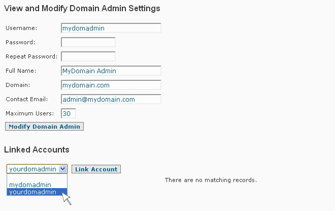 Anti-Spam Firewall Domain Admin Account Linking 2