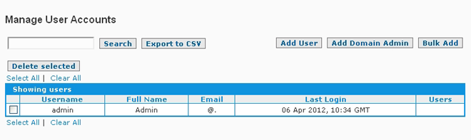 Anti-Spam Firewall Manage Users