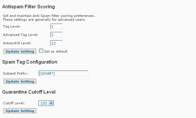 Anti-Spam Firewall Spamfilter Config 2