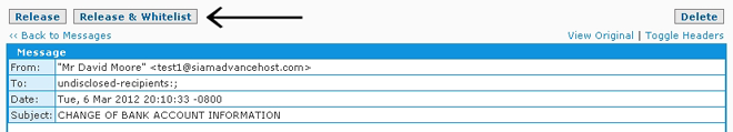 Anti-Spam Firewall System Quarantine 5